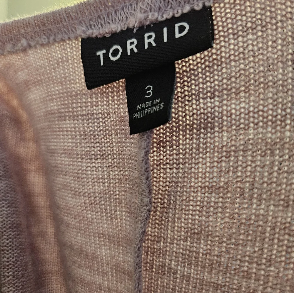 Torrid Women's Size 3 Lavender Open-Front Cardigan Sweater Short Sleeved - Picture 12 of 12